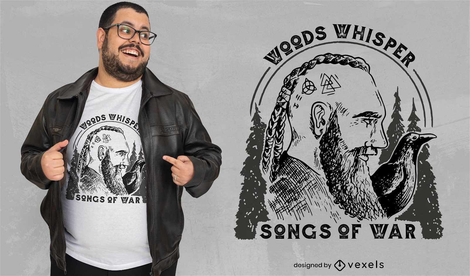 Design de camiseta Viking Songs of War