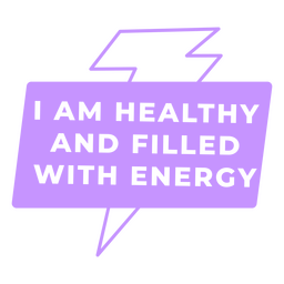 Afirmação de cotação de saúde e energia Desenho PNG