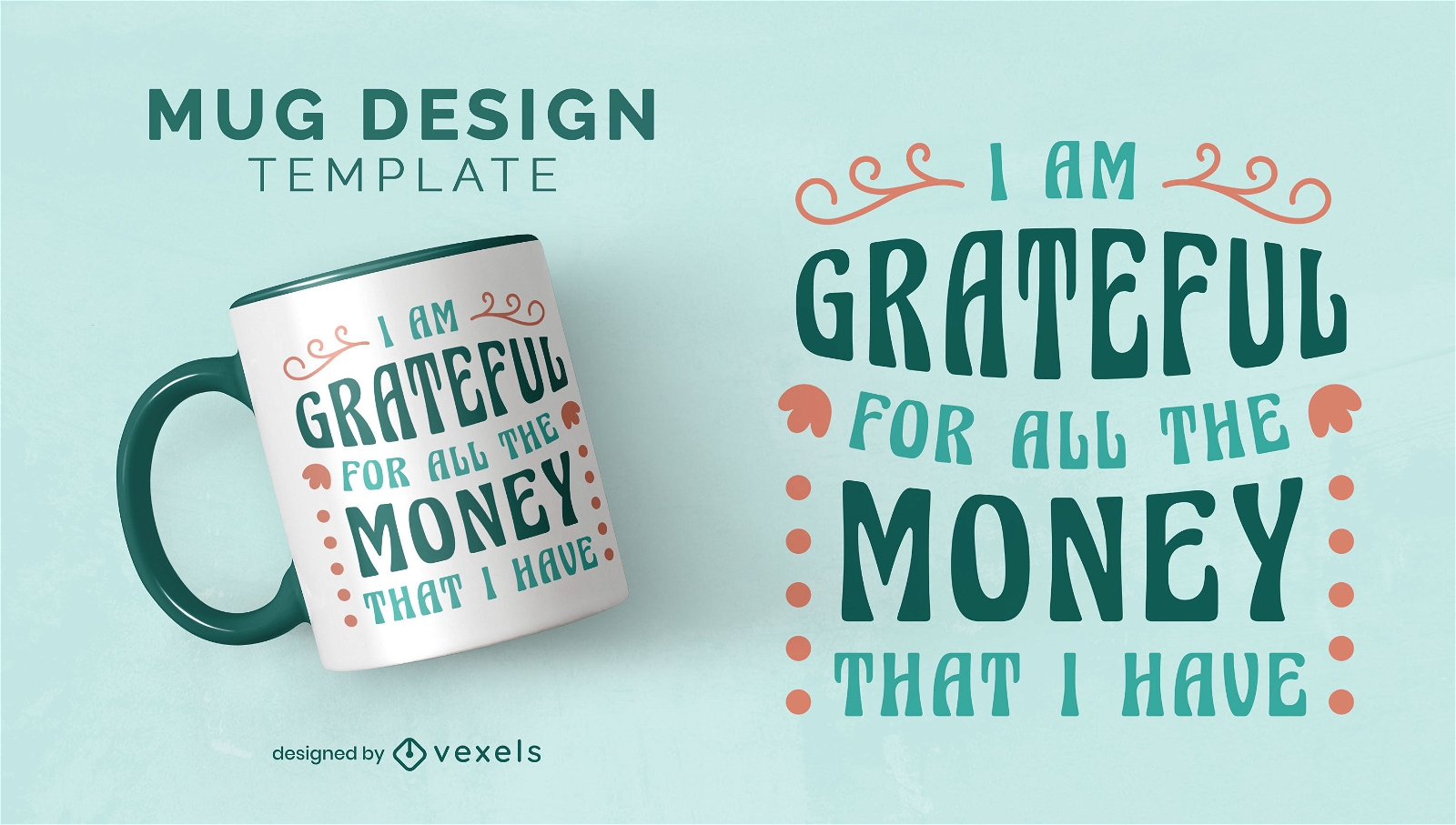 Money affirmation quote mug design