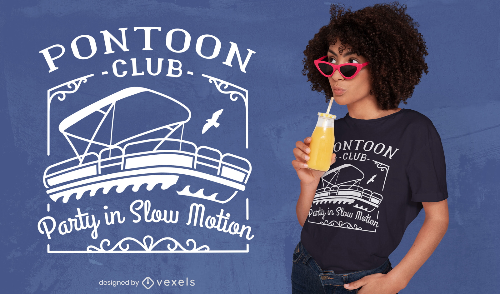 Diseño de camiseta de Pontoon Club