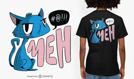 Unbeeindrucktes Katzen-T-Shirt-Design