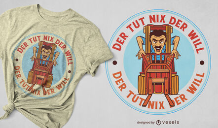 Hombre en diseño de camiseta de máquina elevadora