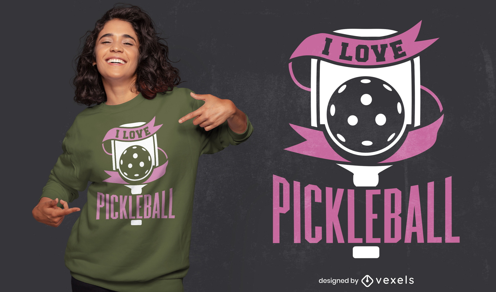 Diseño de camiseta de cita de pickleball de amor