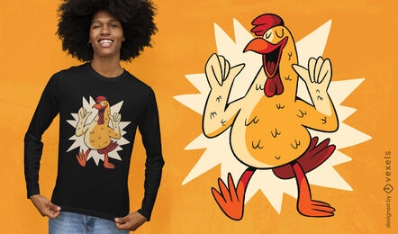 Diseño de camiseta de chico gallo