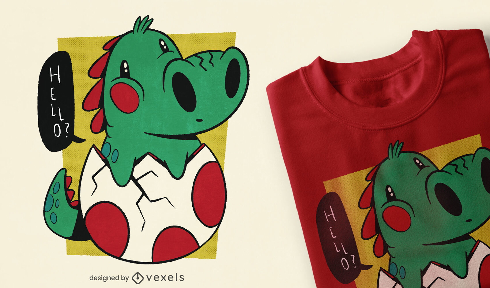 Design de camiseta do bebê dino