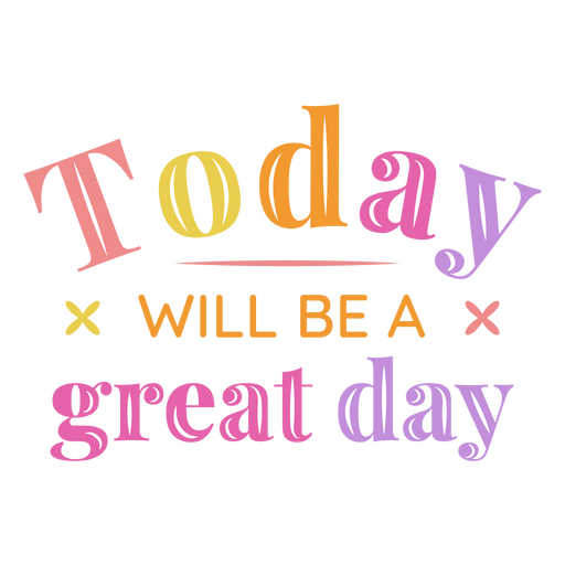 Affirmation flat quote today PNG Design