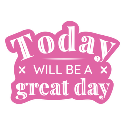 Affirmation cut out quote today PNG Design