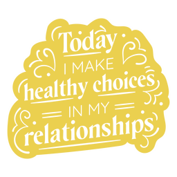 Affirmation cut out quote healthy choices PNG Design Transparent PNG