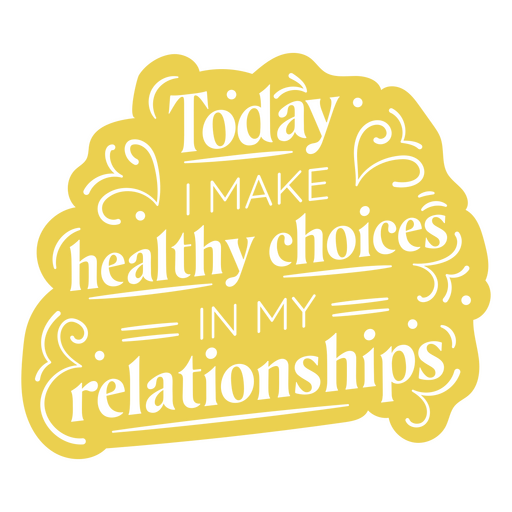 Affirmation cut out quote healthy choices PNG Design