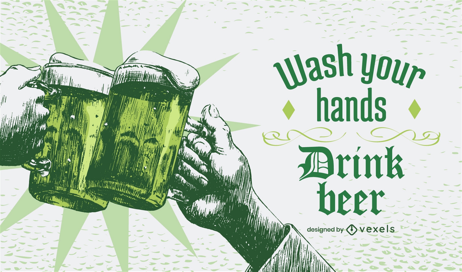 St Patrick beer quote illustration