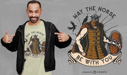 Viking character and quote t-shirt design