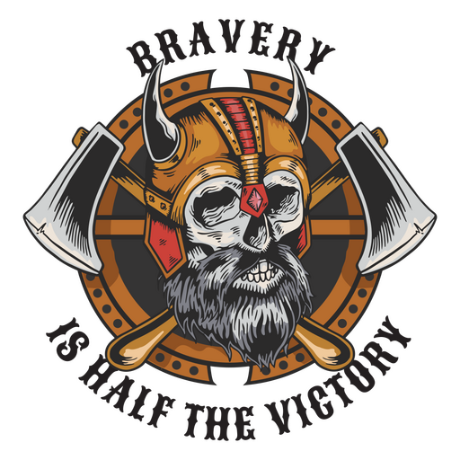 Distintivo de citação de bravura vikings Desenho PNG