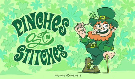 Leprechaun quote illustration design