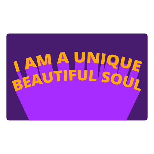 Distintivo de citação de afirmação de alma linda única Desenho PNG