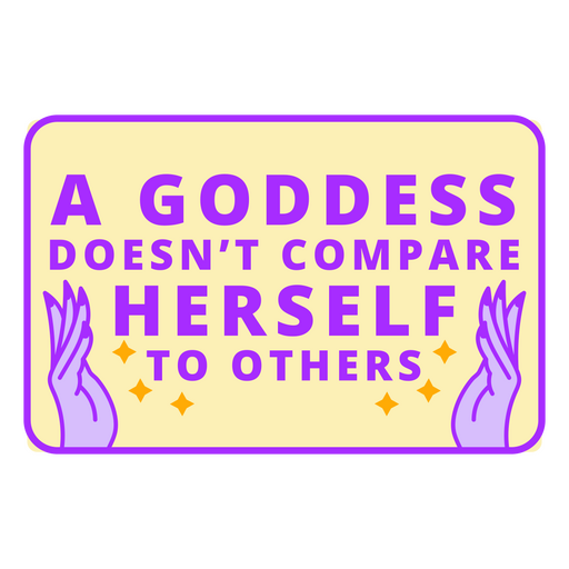 Goddess affirmation quote badge PNG Design