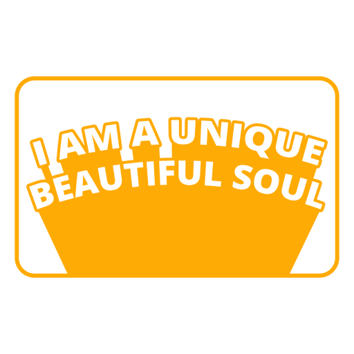 Distintivo de citação de afirmação simples de bela alma única Desenho PNG