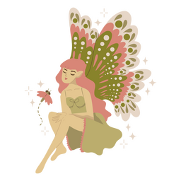 Fairy butterfly folklore creature PNG Design
