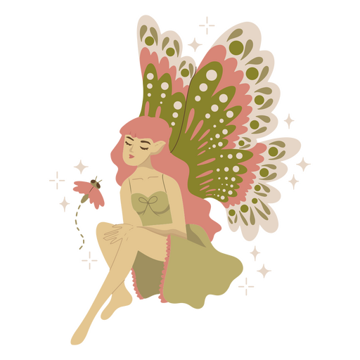 Fairy butterfly folklore creature PNG Design