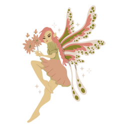 Fairy Flower Magical Creature PNG & SVG Design For T-Shirts