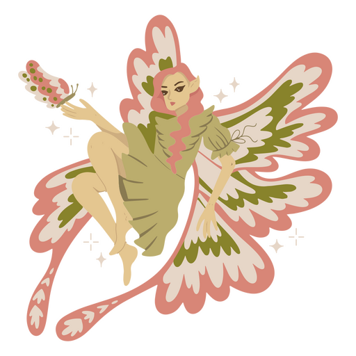 Fairy butterfly magical creature PNG Design