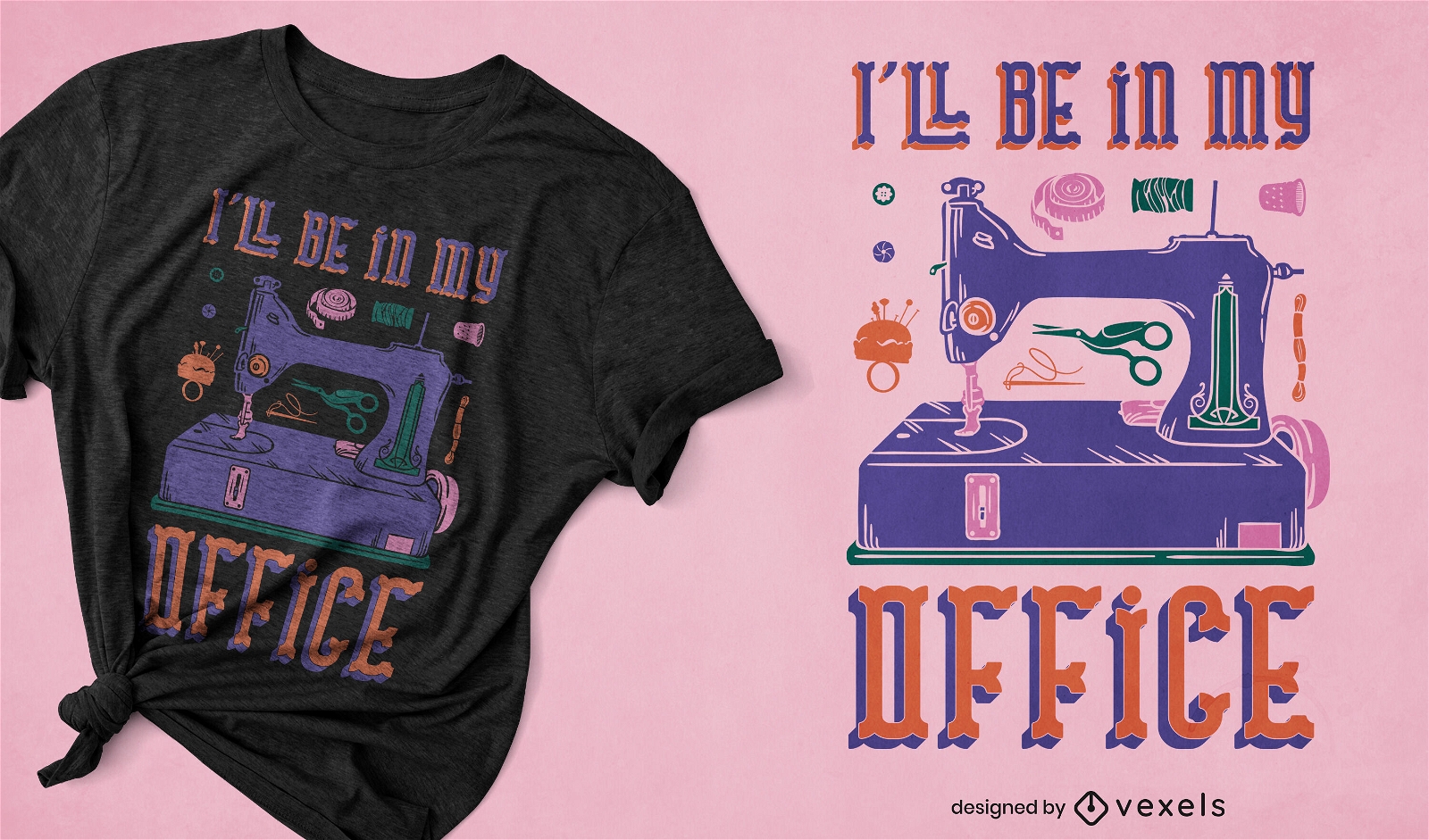 Sewing machine quote t-shirt design