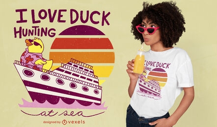Rubber duck on a cruise t-shirt design