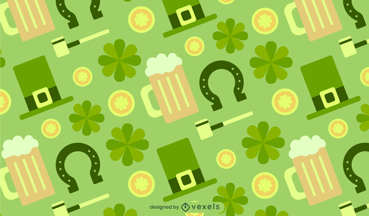 St patrick's day beer pattern design