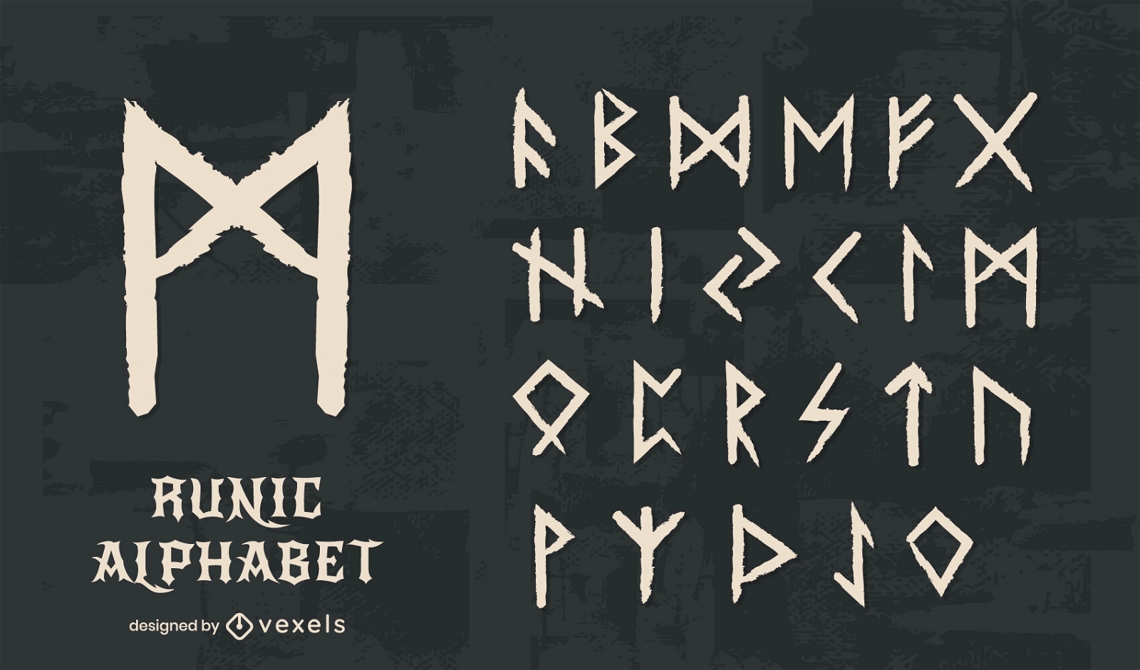 Runic alphabet set