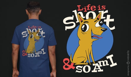 Design de camiseta de desenho animado de cachorro Chihuahua