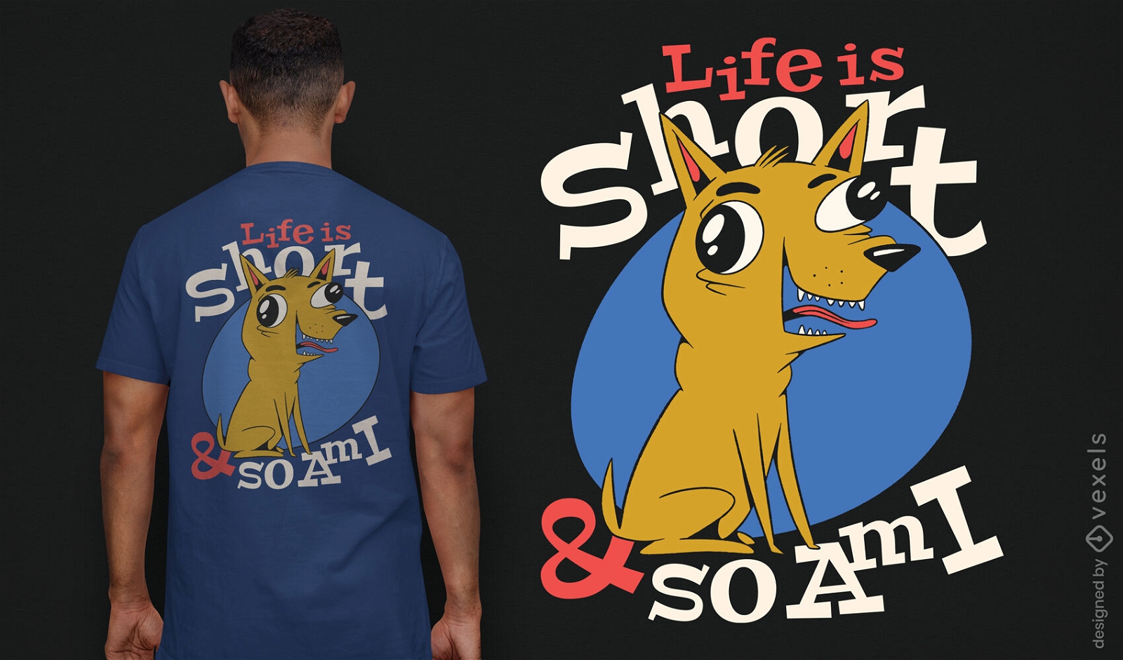 Chihuahua-Hundekarikatur-T-Shirt Entwurf