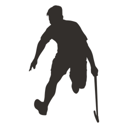 Hockey player silhouette facing down PNG Design Transparent PNG