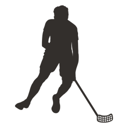 Hockey player from the front silhouette PNG Design Transparent PNG