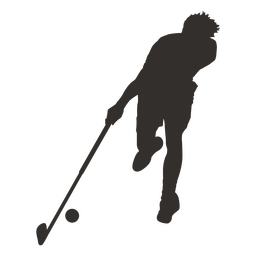 Hockeyspieler, der nach dem Ball greift PNG-Design