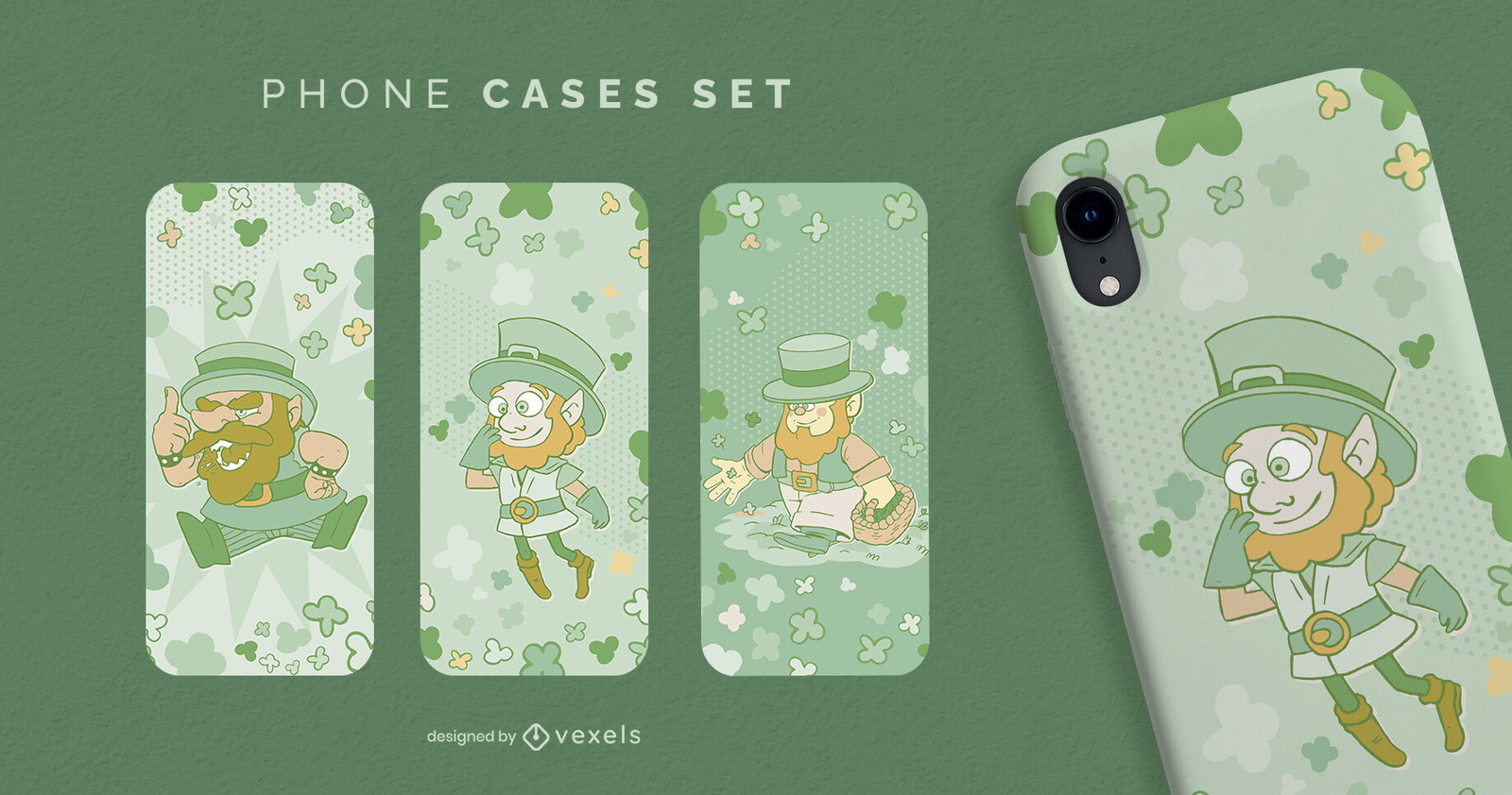 Conjunto de fundas para teléfono del Día de San Patricio