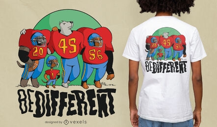 Be different football t-shirt design