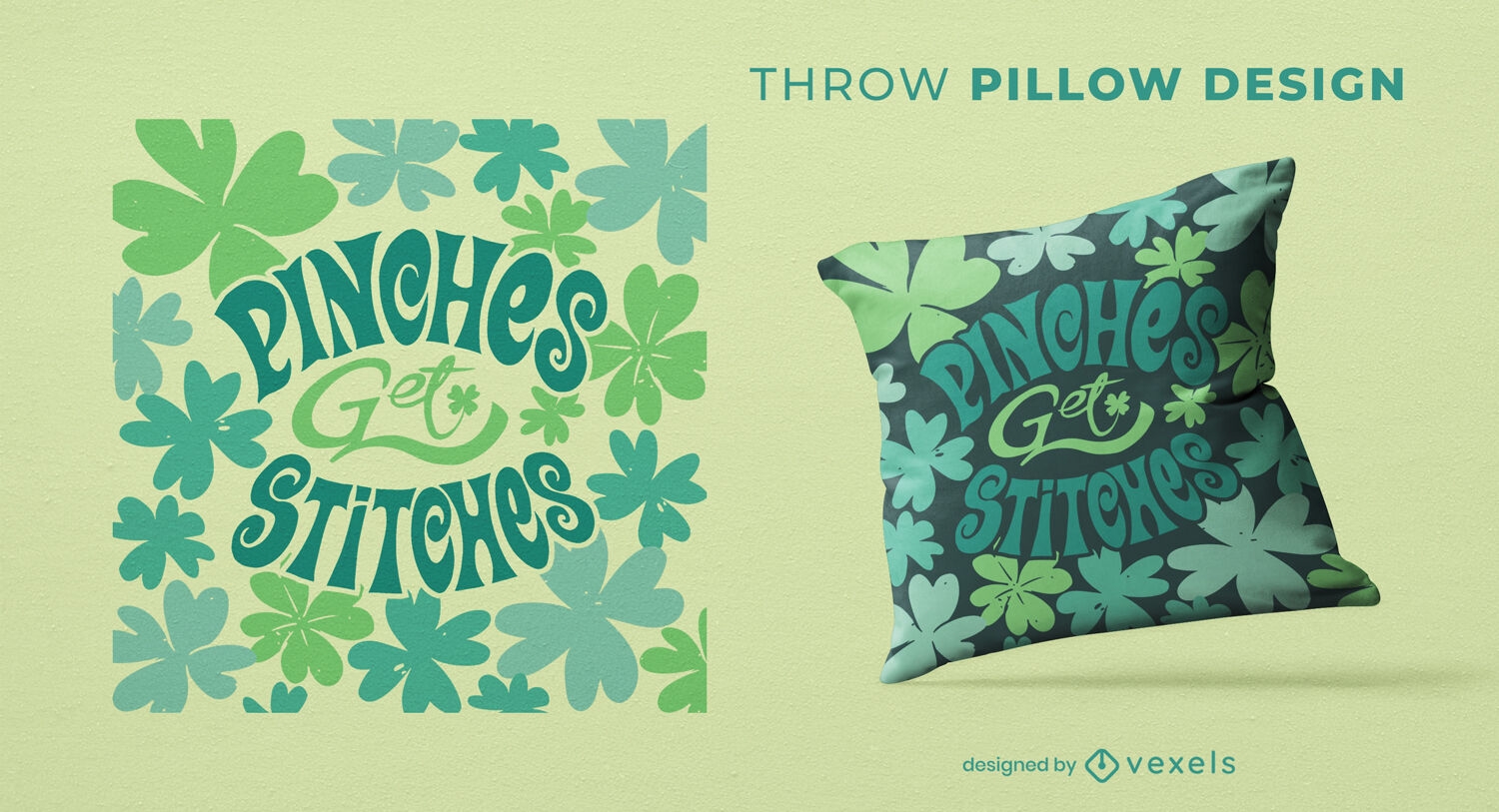 St Patrick's Day quote throw pillow design