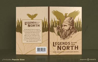 Leyendas del diseño de la portada del libro del norte.