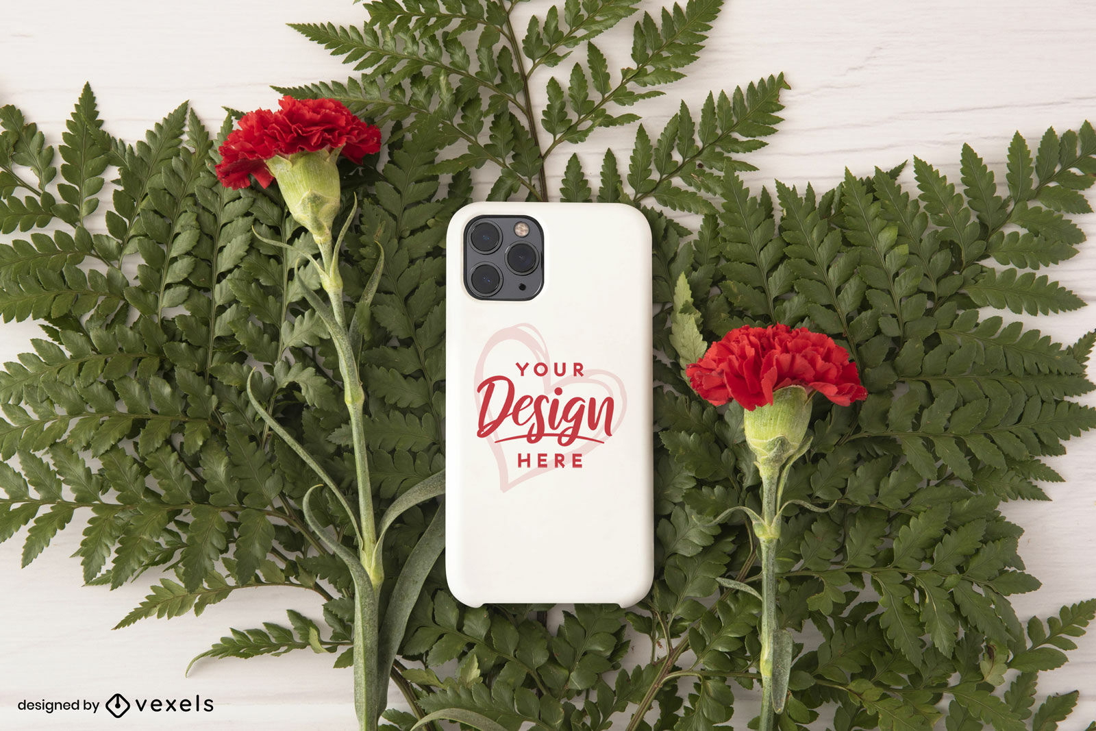 Valentine's day phone case mockup