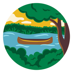 Kanukreislandschaft PNG-Design