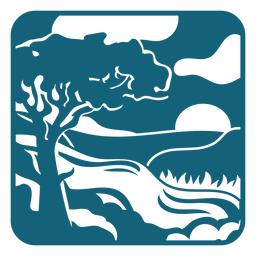Naturaleza paisaje duotono Diseño PNG