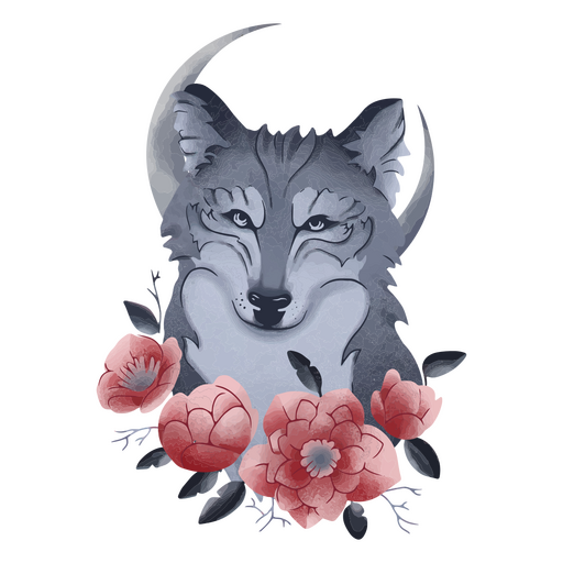 Mystic moon wolf