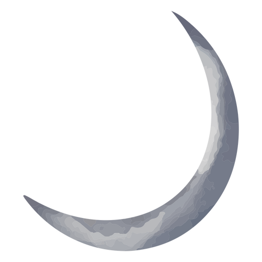 Waning moon textured delicate PNG Design