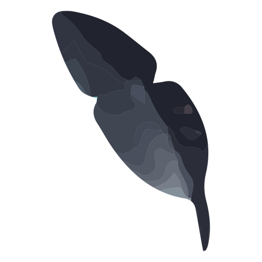Black single leaf PNG Design