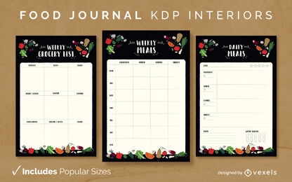Meals Journal Design Template KDP