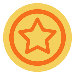 Moeda de ouro estrela Desenho PNG