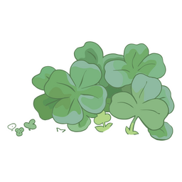 Ilustración de tréboles verdes Diseño PNG