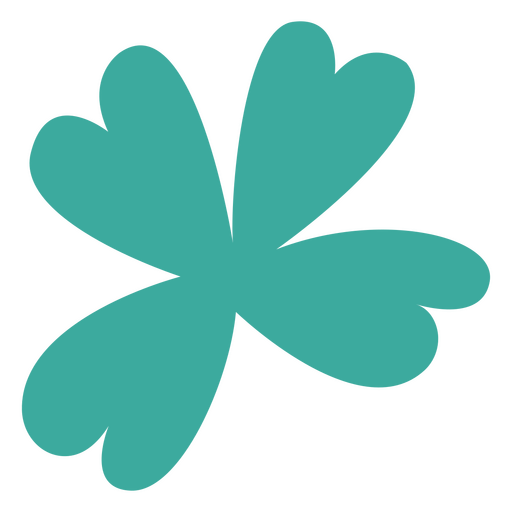 Four-leaf lucky clover PNG Design