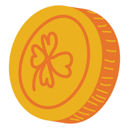 St patricks doodle coin PNG Design