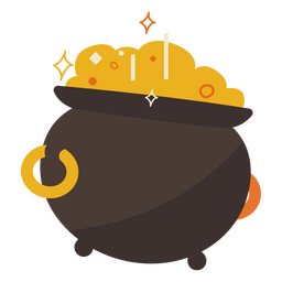 Pote de ouro flat st patricks Desenho PNG