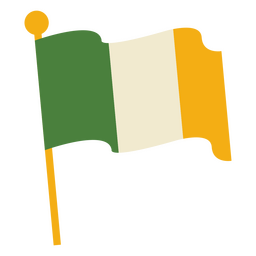 Irish Flag Flat Waving PNG & SVG Design For T-Shirts